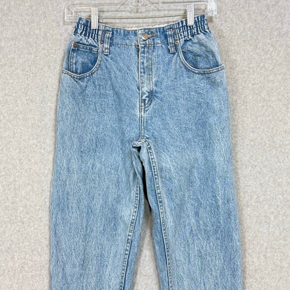 Vtg 90's Gap Kids Classic Jeans Size Boys 14 Elastic Waist Logo Patch Preppy - Picture 5 of 16